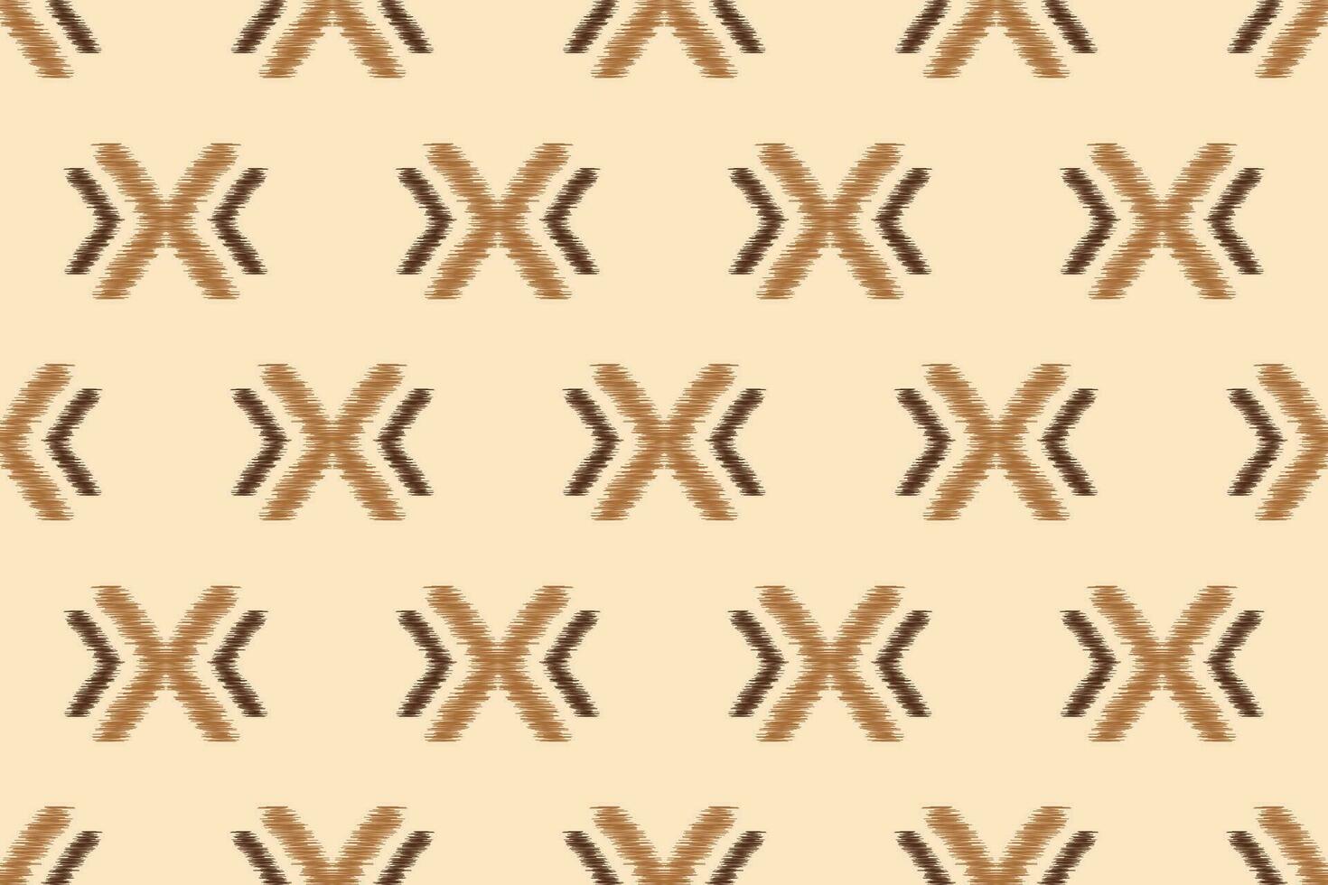 ethnisch Ikat Stoff Muster geometrisch Stil.afrikanisch Ikat Stickerei ethnisch orientalisch Muster braun Sahne Hintergrund. abstrakt, Vektor, Illustration. Textur, Kleidung, Rahmen, Dekoration, Teppich, Motiv. vektor