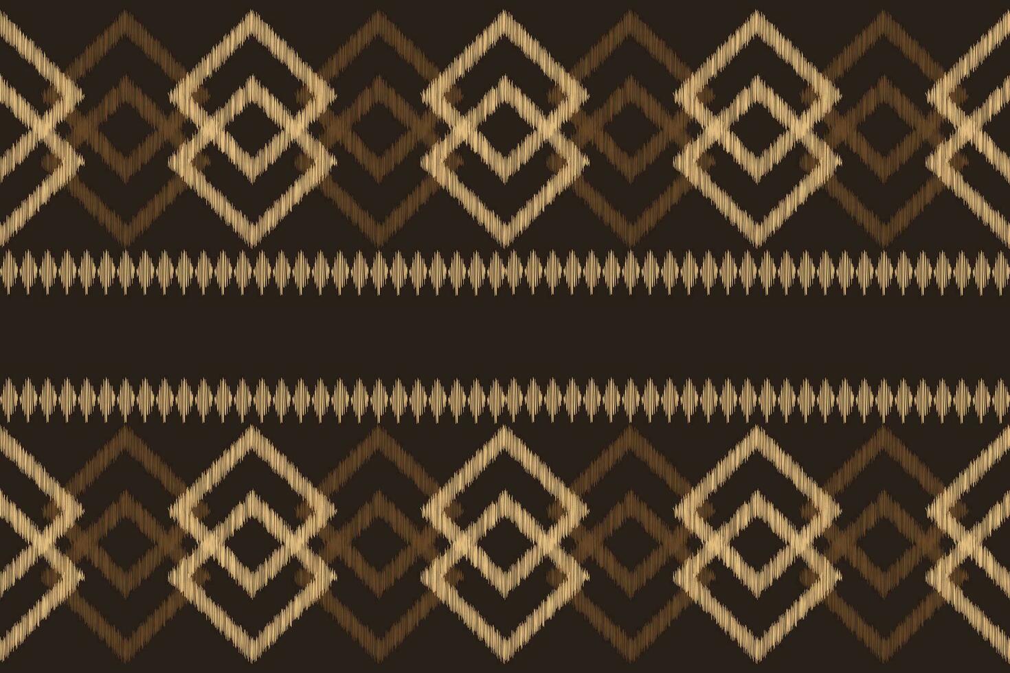 etnisk ikat tyg mönster geometrisk stil.afrikansk ikat broderi brun etnisk orientalisk mönster brun bakgrund. abstrakt, vektor, illustration.texture, tapeter, ram, dekoration, matta, motiv. vektor