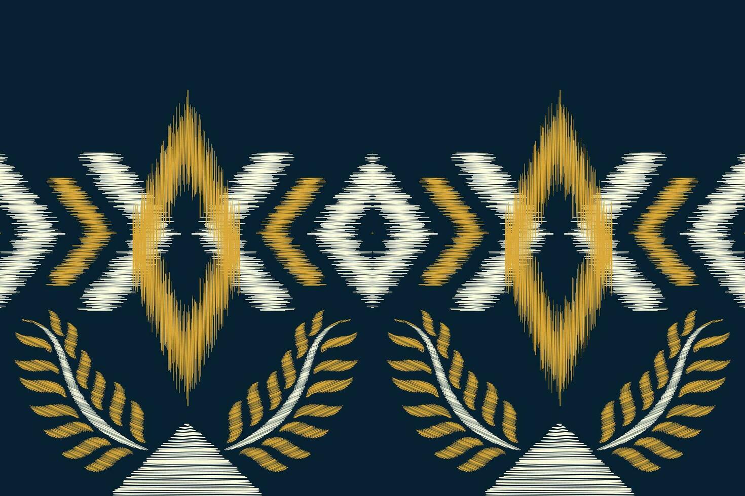 ethnisch Ikat Stoff Muster geometrisch Stil.afrikanisch Ikat Stickerei ethnisch orientalisch Muster Blau Hintergrund. abstrakt, Vektor, Illustration. Textur, Kleidung, Rahmen, Dekoration, Teppich, Motiv. vektor