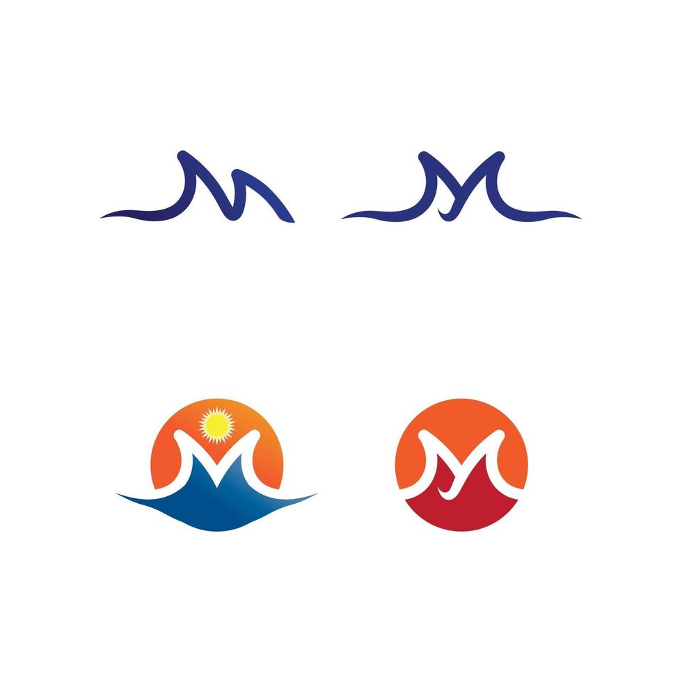 m brev logotyp mall teckensnitt logotyp vektor