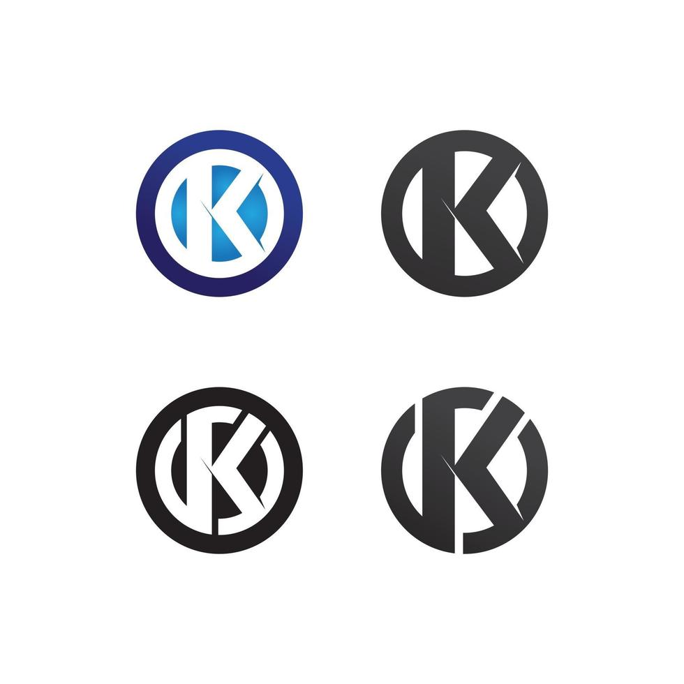 k Logo Design k Brief Schriftart Konzept Business Logo Vektor und Design erste Firma