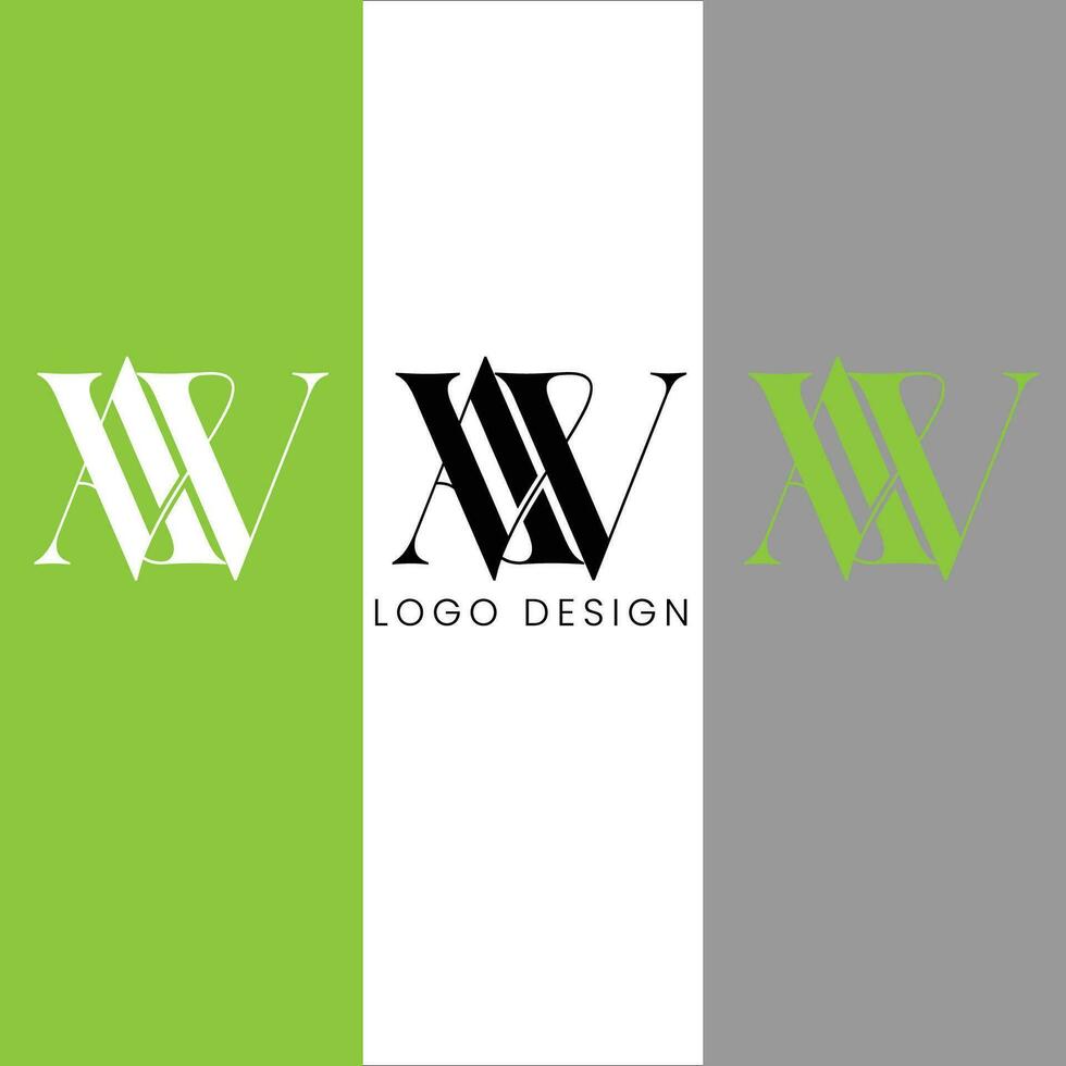 aw Initiale Brief Logo Design vektor