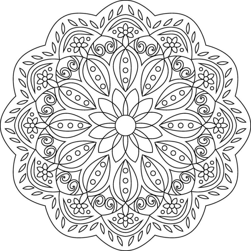 Mandala. ethnisch dekorativ Element. Hand gezeichnet Hintergrund. Islam, Arabisch, indisch, Ottomane Motive. vektor