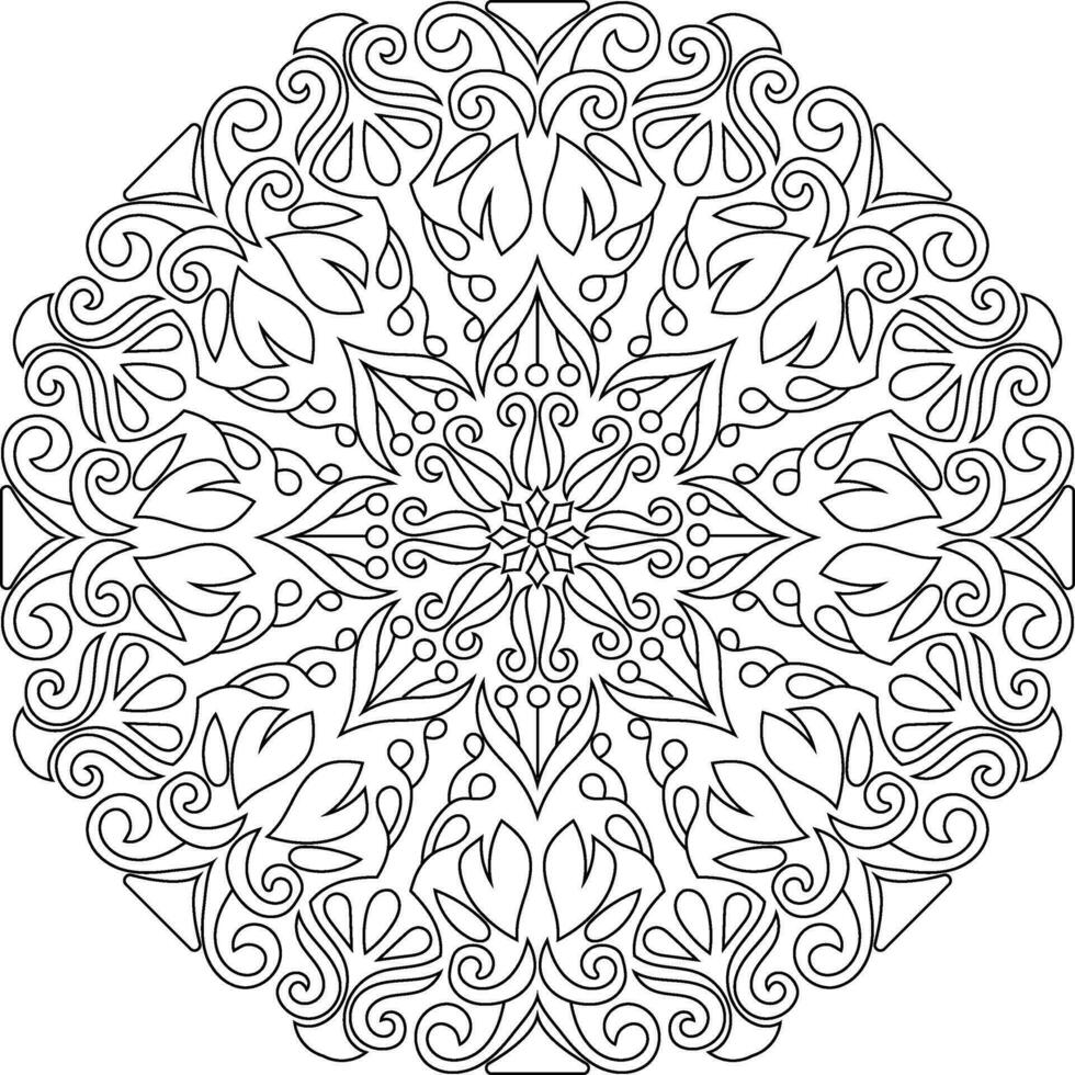 Mandala. ethnisch dekorativ Element. Hand gezeichnet Hintergrund. Islam, Arabisch, indisch, Ottomane Motive. vektor