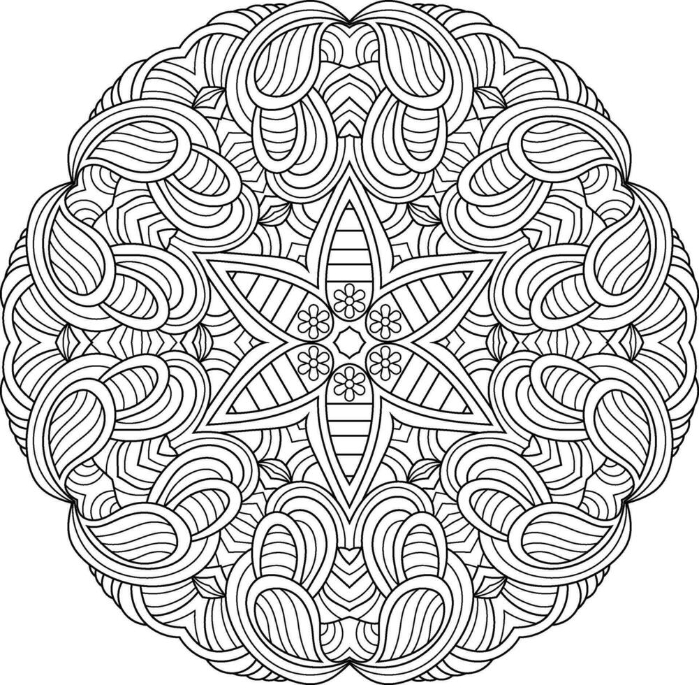 Mandala. ethnisch dekorativ Element. Hand gezeichnet Hintergrund. Islam, Arabisch, indisch, Ottomane Motive. vektor