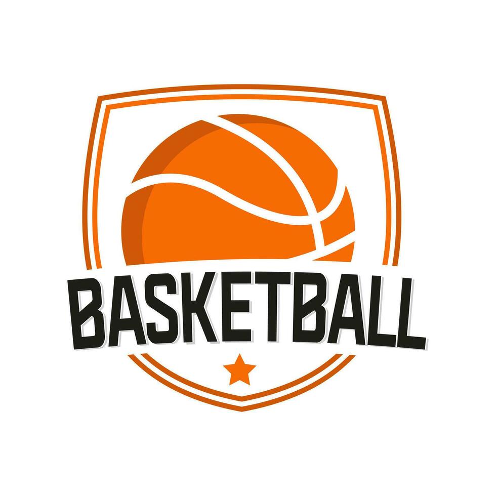 amerikan sporter basketboll klubb logotyp, basketboll klubb. turnering basketboll klubb emblem, design mall vektor