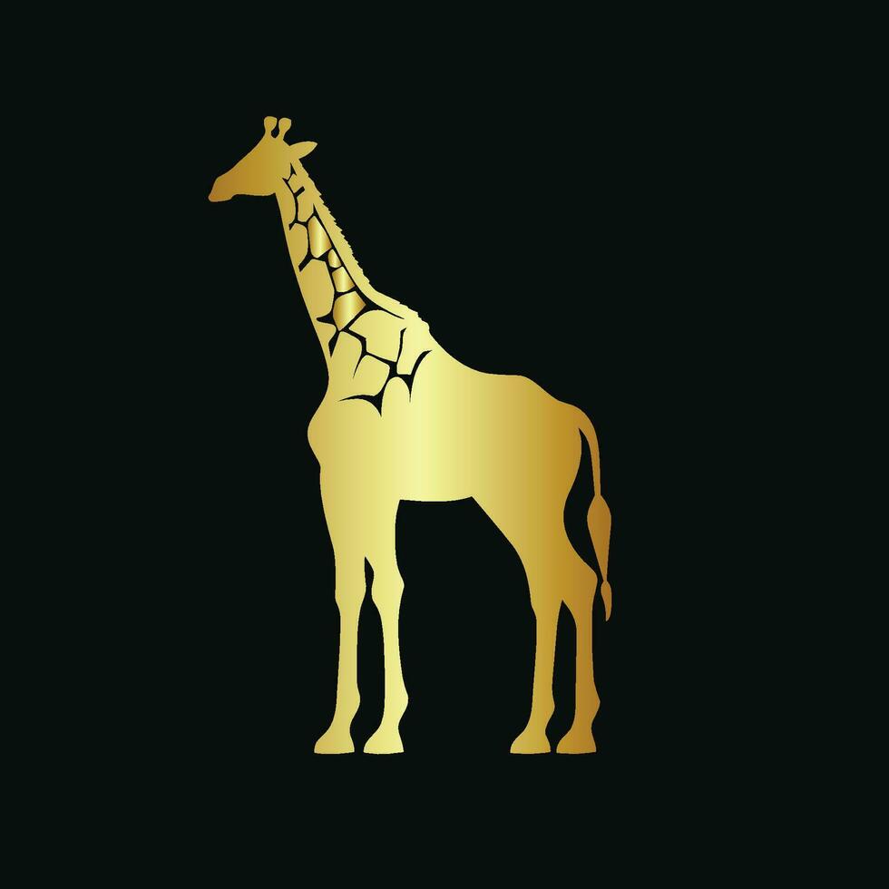 Gold Vektor Illustration von ein Giraffe