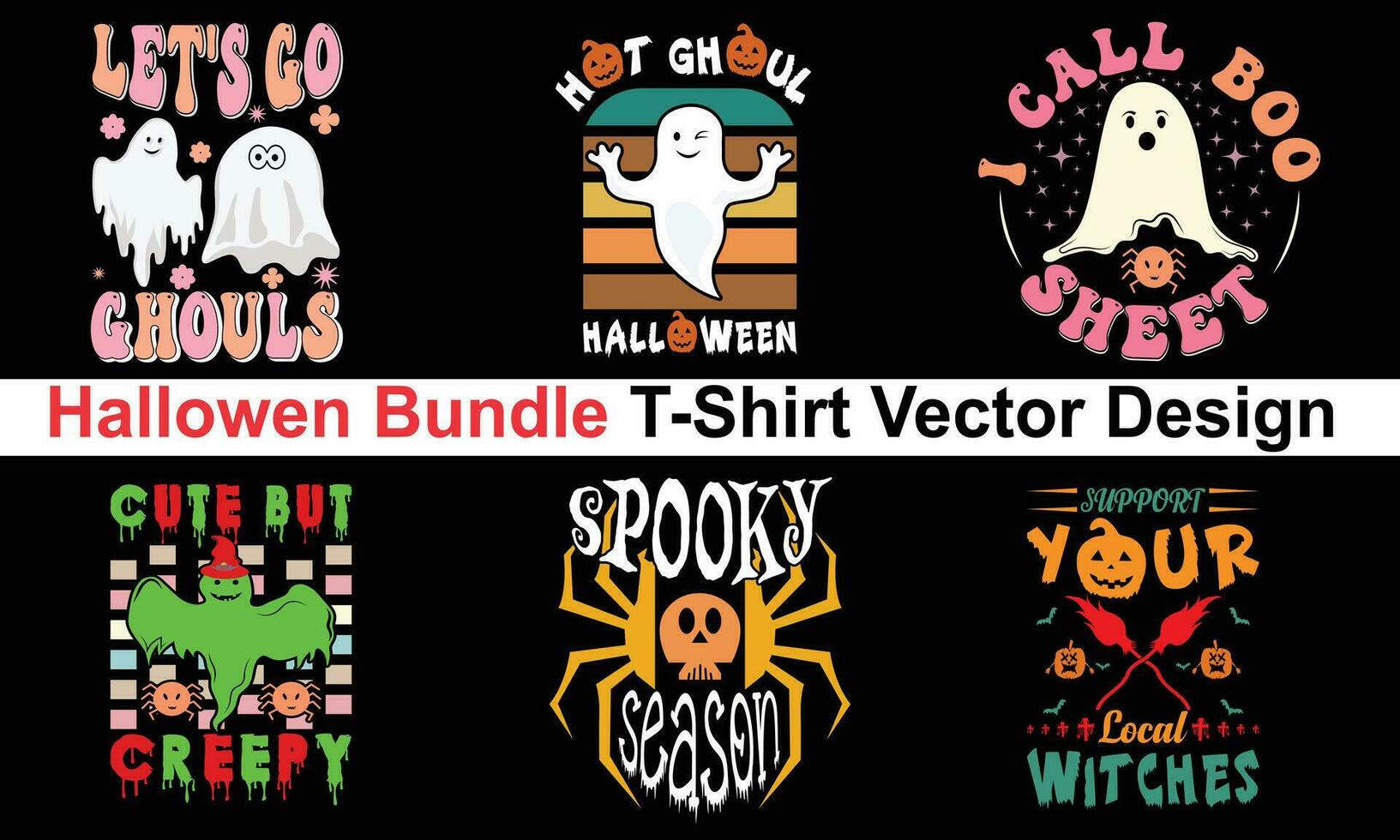 Halloween Hemd bündeln gespenstisch bündeln Halloween bündeln Vektor Halloween Designs Vektor Design bündeln eps Design