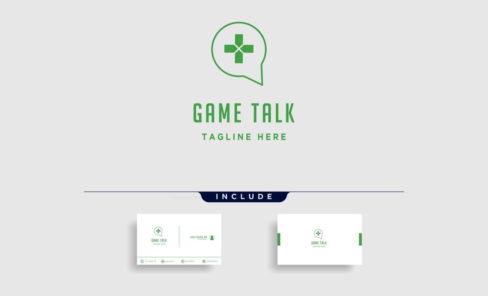 Spiel Talk Logo Design Vorlage Vektor-Illustration Symbol Element Vektor