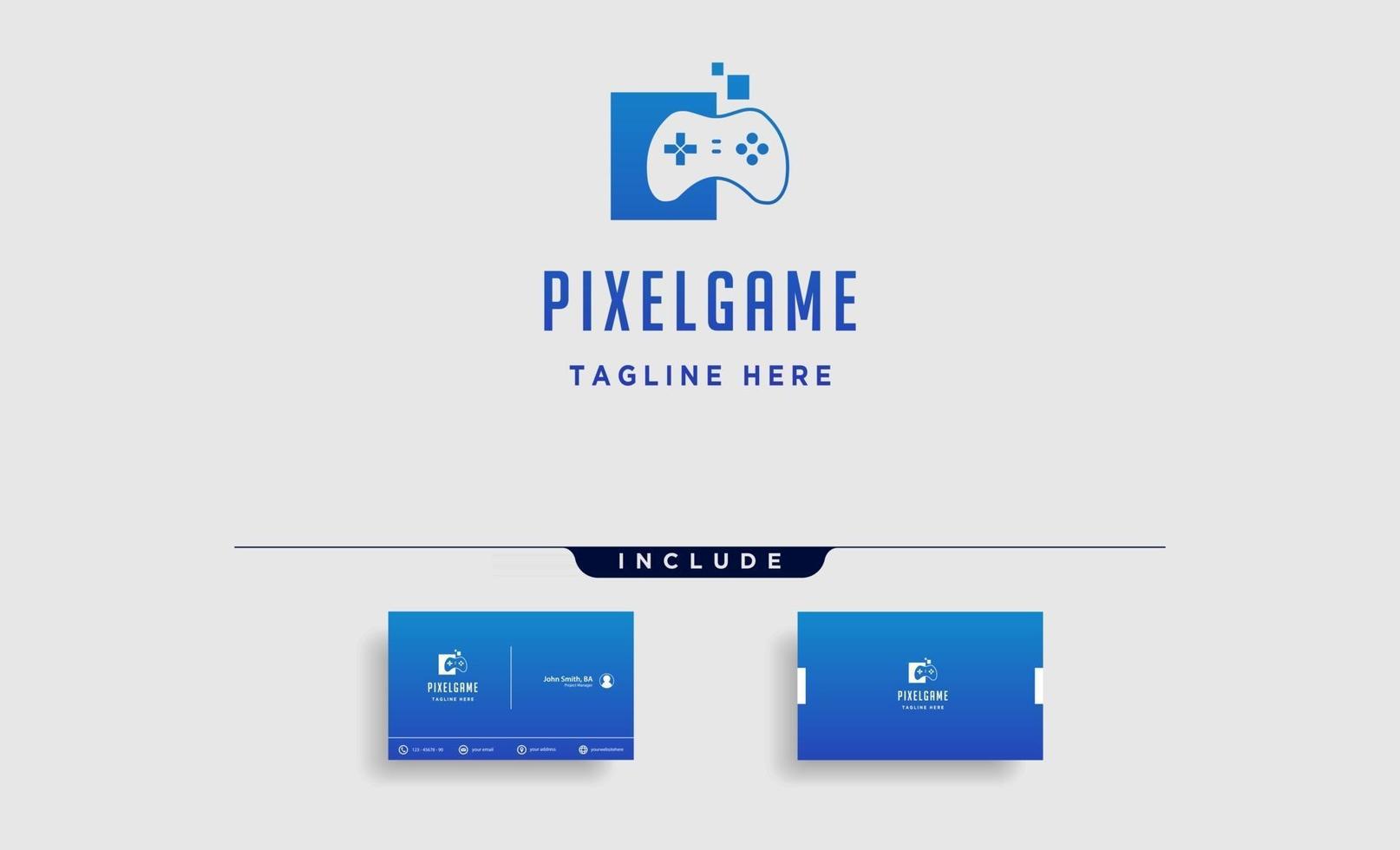 Pixel-Spiel-Logo-Design-Vektor-Illustration-Symbol-Element isoliert Vektor
