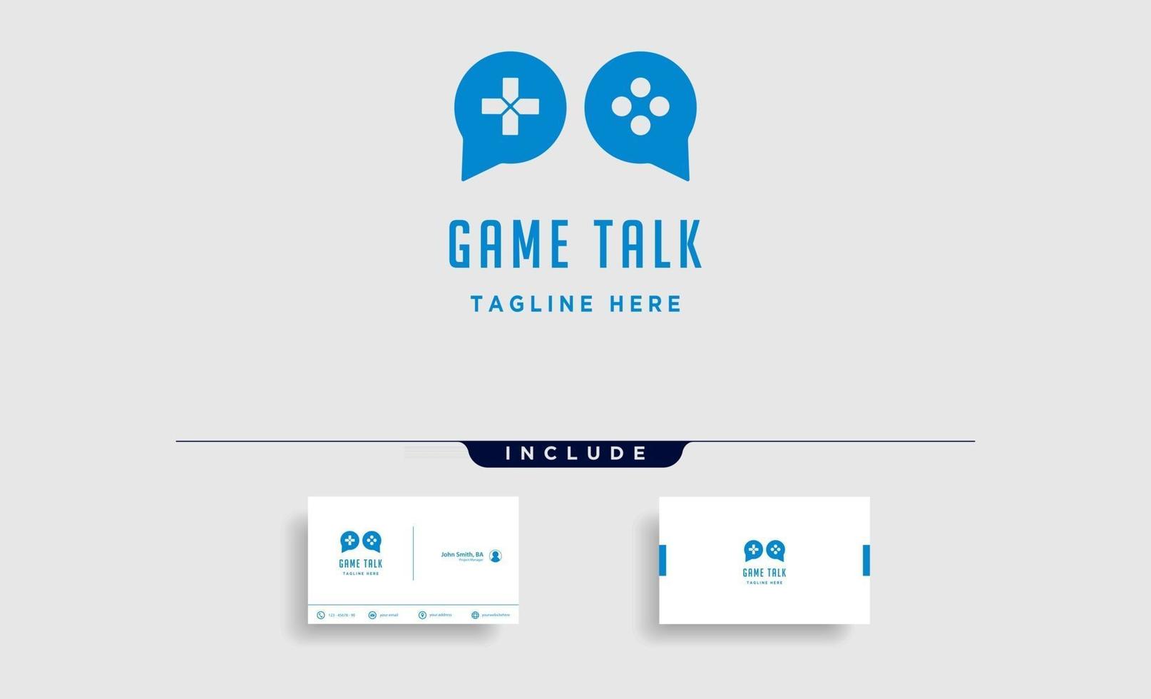 Spiel Talk Logo Design Vorlage Vektor-Illustration Symbol Element Vektor