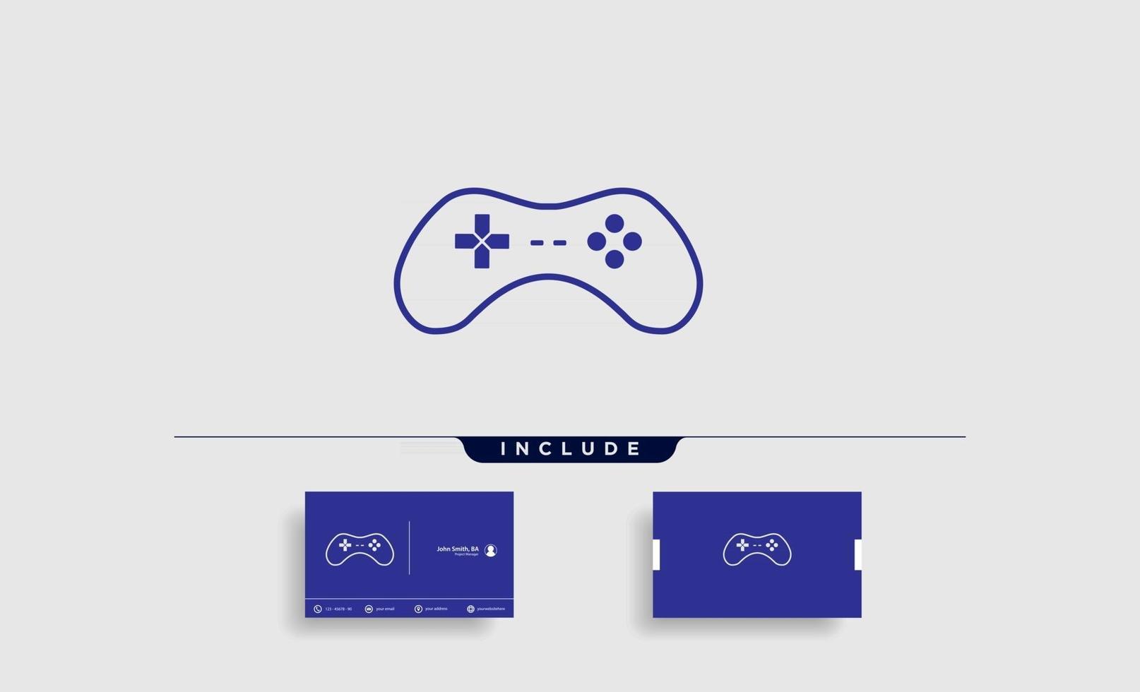 Gamepad Tech Logo Design Vorlage Vektor-Illustration Symbol Element Vektor