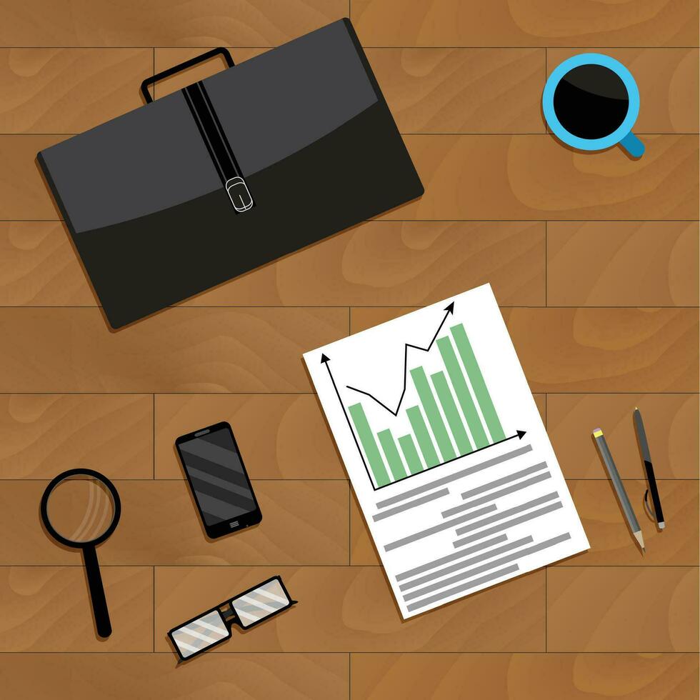 jährlich finanziell Prognose von Wachstum und Entwicklung. Vektor Prognose finanziell Planung, Illustration von Prognose Geschäft Analyse planen