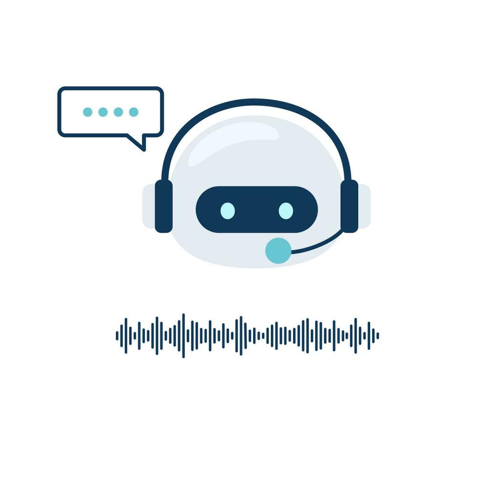 digital chatt bot, robot assistent för kund Stöd. begrepp av virtuell konversation assistent för få hjälp. vektor illustration isolerat på vit bakgrund.