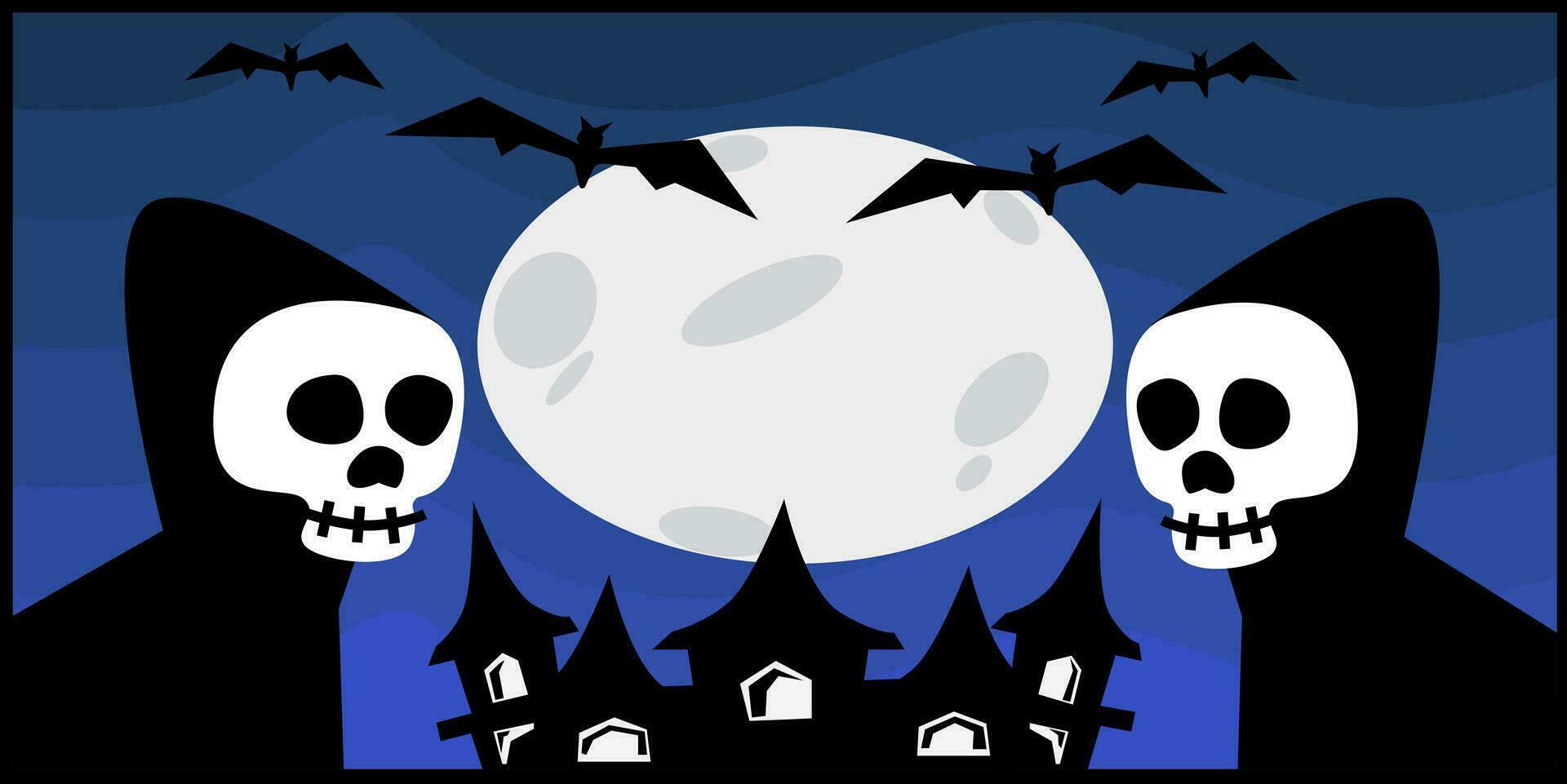 glücklich Halloween eben Design Hintergrund. Halloween Hintergrund, Halloween Banner vektor