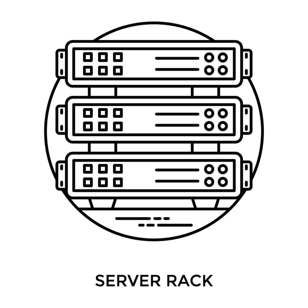 data lagring enheter placerad över ett annan i en symmetri indikerar server kuggstång vektor