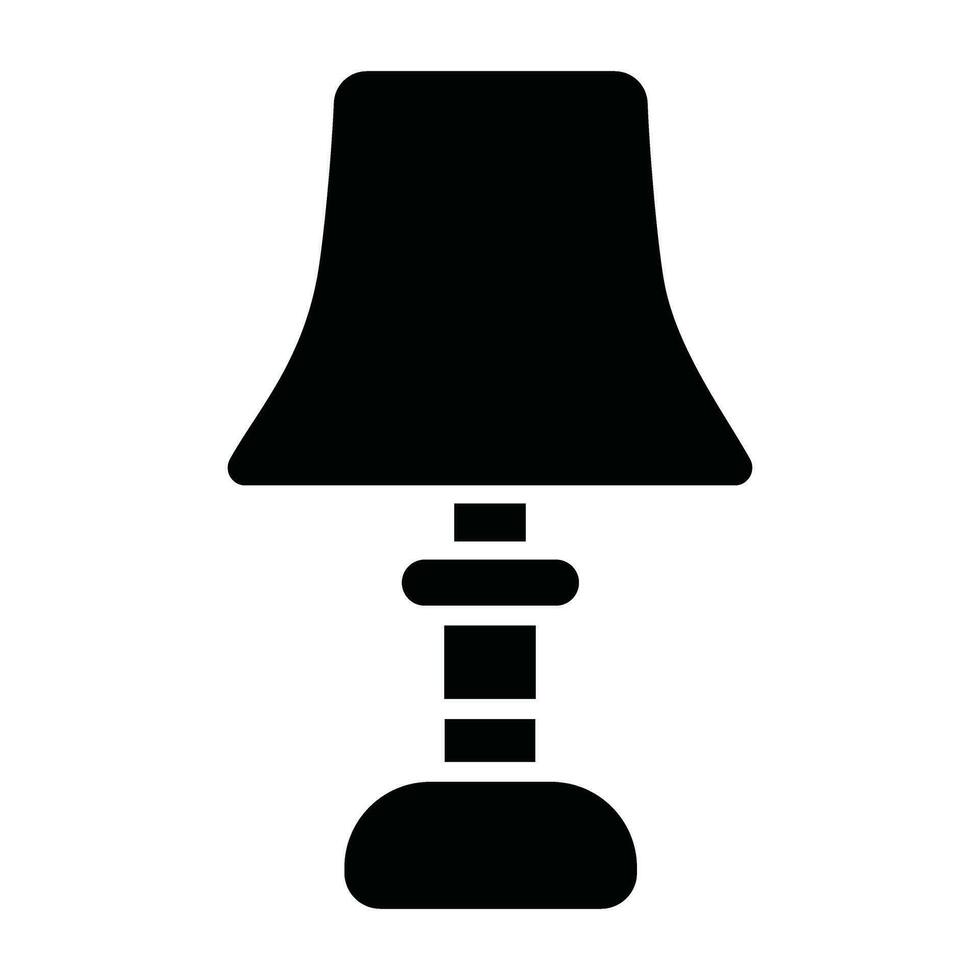 Tabelle Lampe Symbol Vektor isoliert auf Weiß Hintergrund