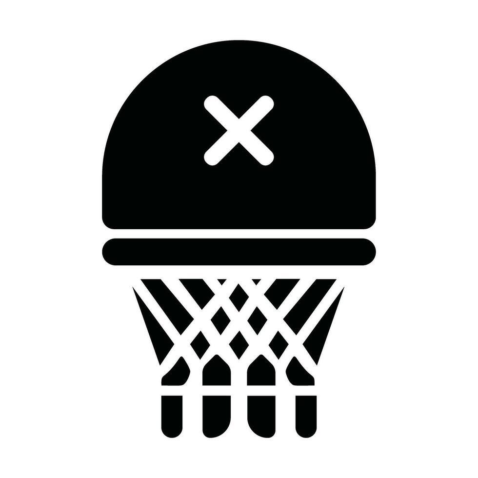 basketboll ring ikon över vit bakgrund vektor