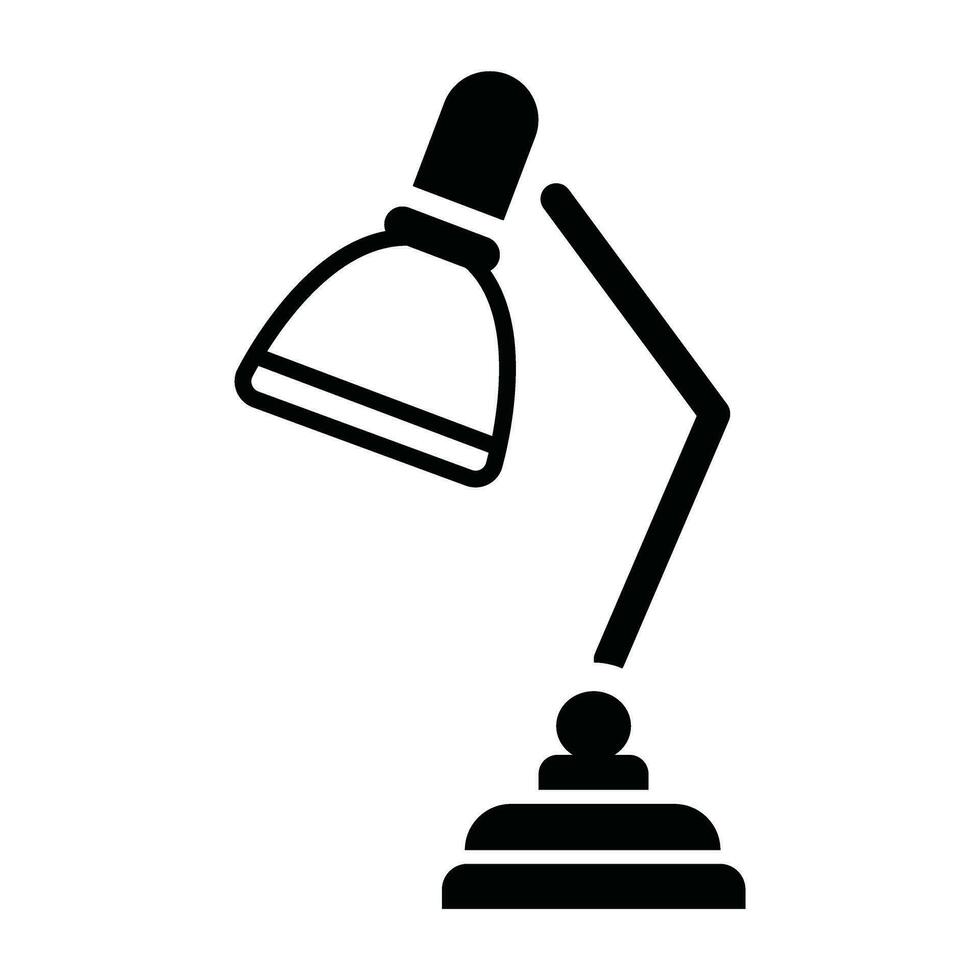 Tabelle Lampe Symbol Vektor isoliert auf Weiß Hintergrund