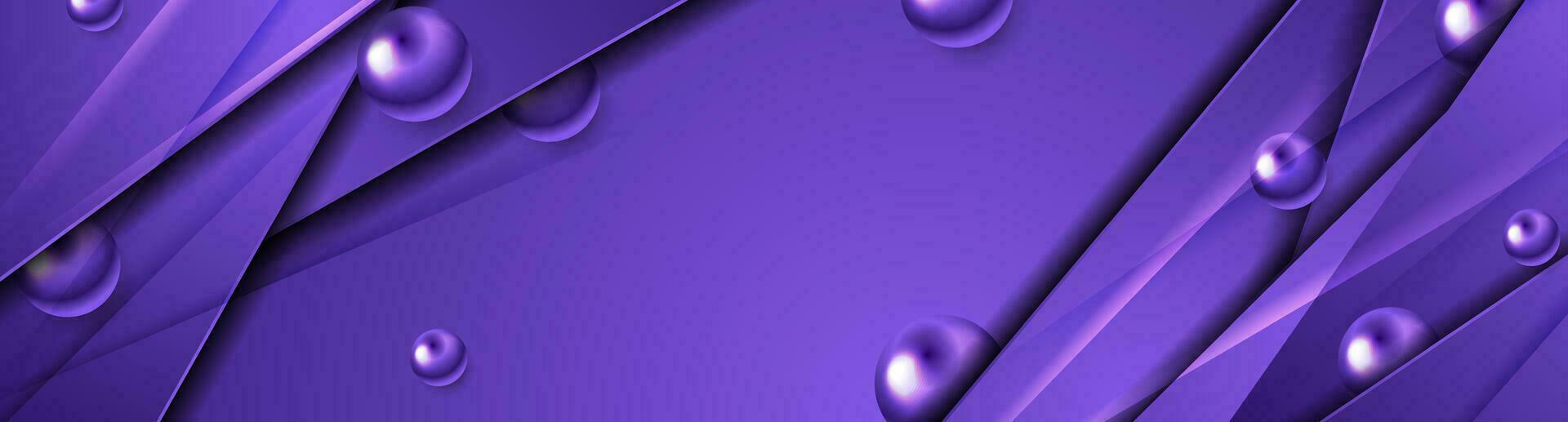 Hi-Tech violett Banner mit glänzend Streifen und Perlen vektor