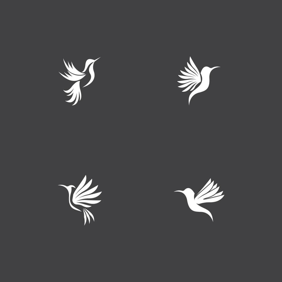 summend Vogel Silhouette Kunst Logo Vektor Illustration