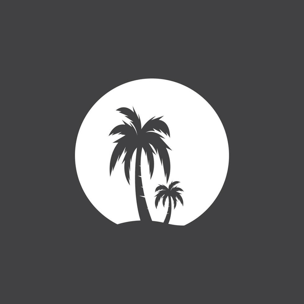 Palme Kokosnuss Baum Logo Symbol Silhouette vektor