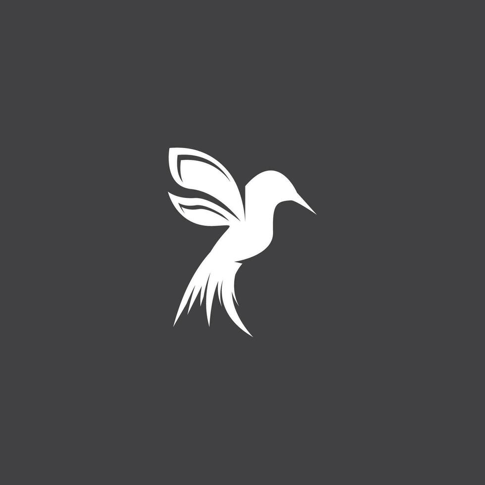 summend Vogel Silhouette Kunst Logo Vektor Illustration