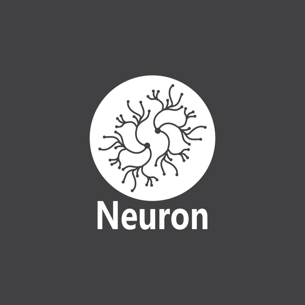 Neuron Logo und Symbol Vektor Vorlage