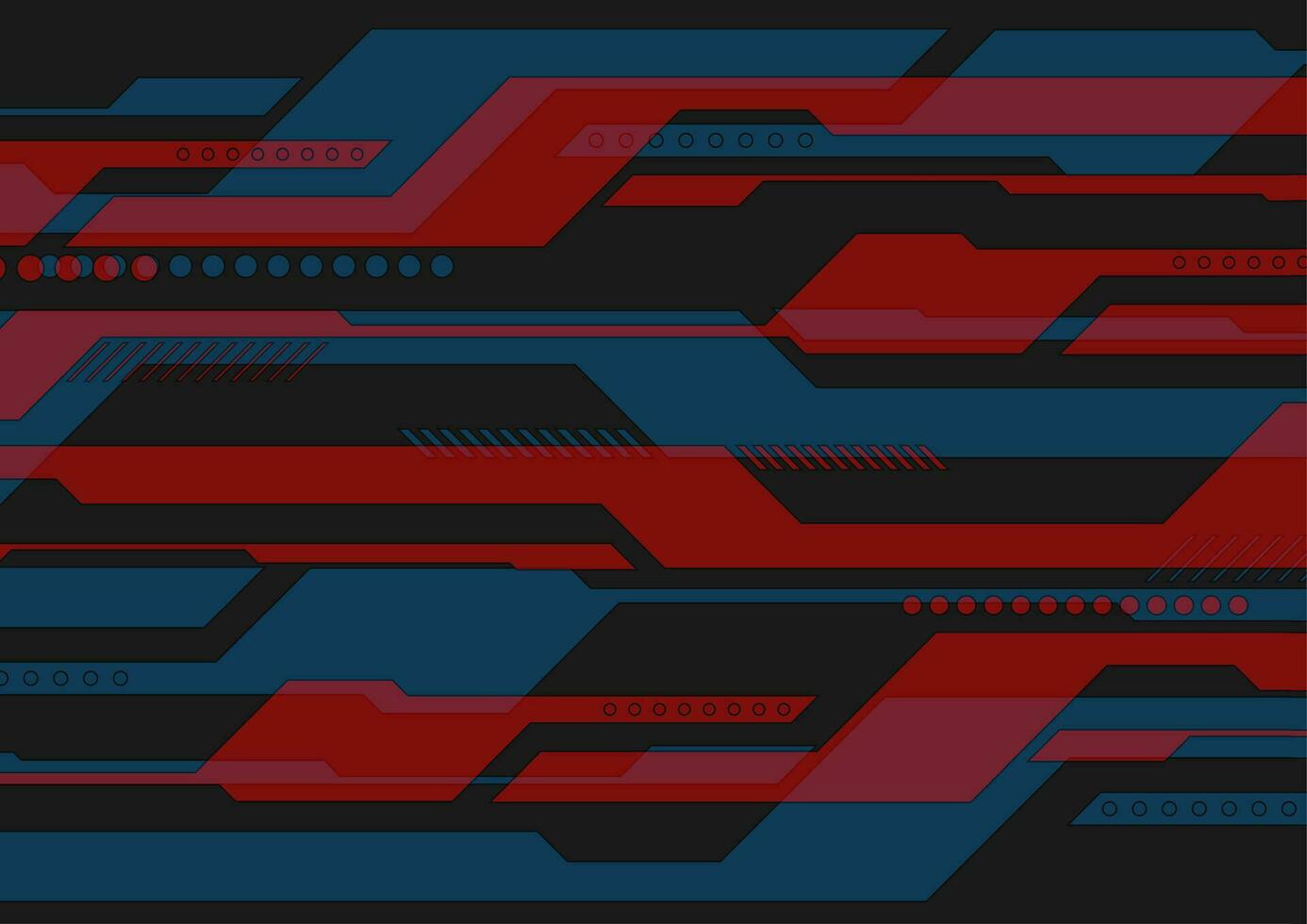 dunkel Blau rot abstrakt Technik futuristisch Hintergrund vektor
