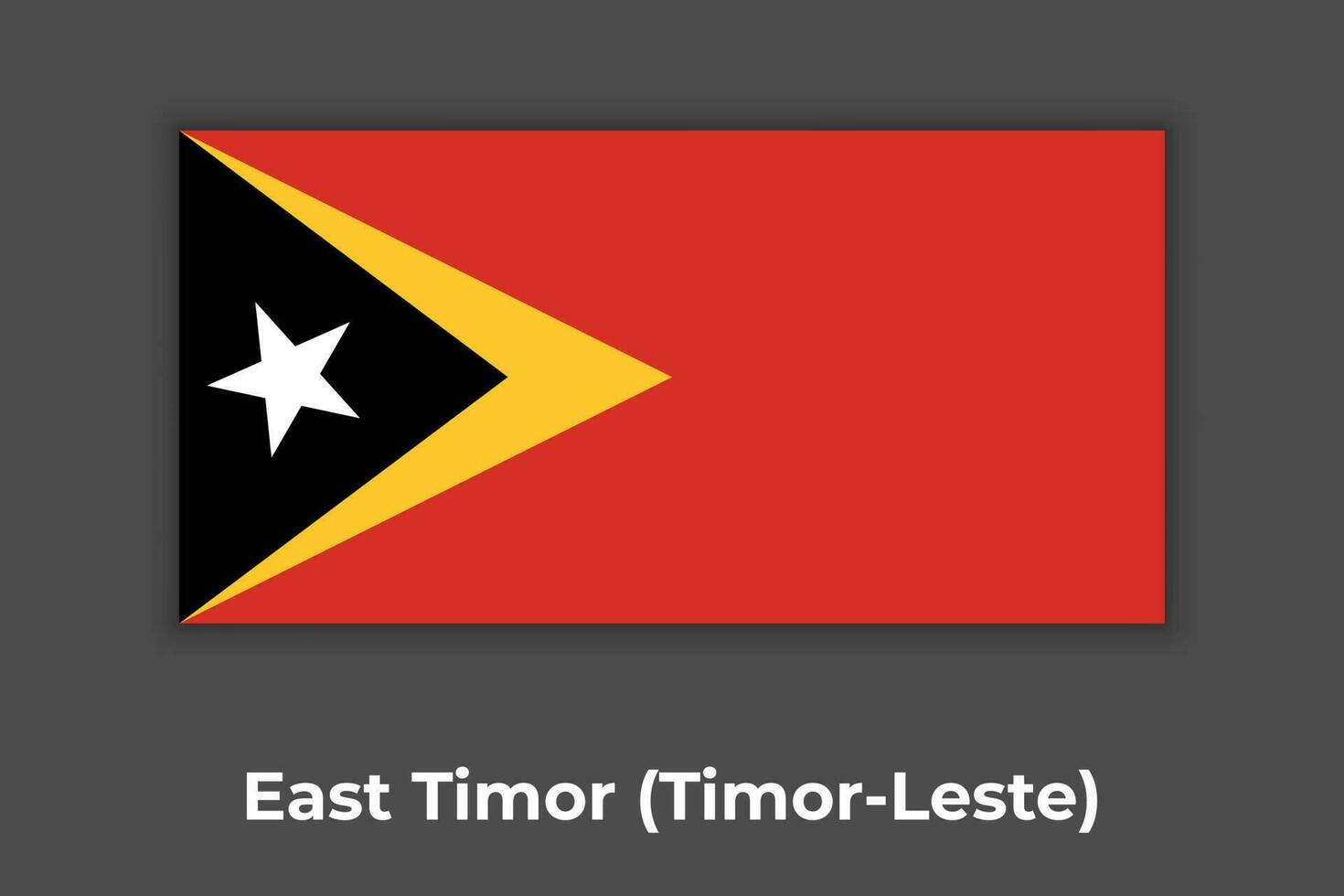 Osten Timor Timor leste Flagge, National Osten Timor Timor leste offiziell Farben und Anteil korrekt Vektor