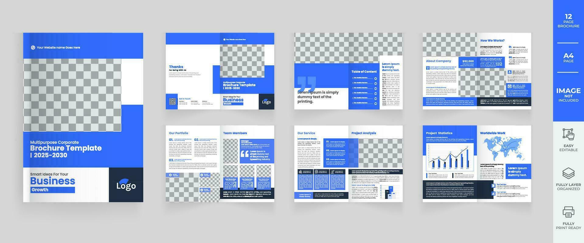 Unternehmen Profil Broschüre Vorlage Layout Design, minimal Unternehmen Profil Vorlage Layout, jährlich Bericht Vorlage Layout vektor