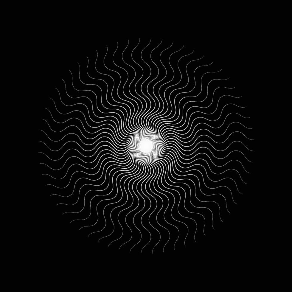 färgrik prickad spiral virvel vektor illustration. vektor realistisk optisk illusion bakgrund