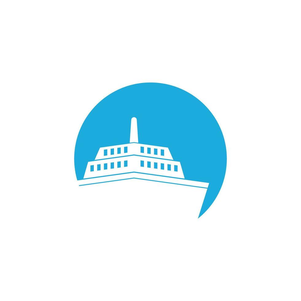 kryssning fartyg logotyp ikon mall vektor platt design