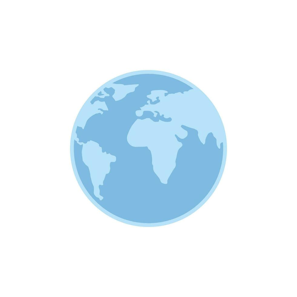 Vektor Erde Globus isoliert auf Weiß Hintergrund