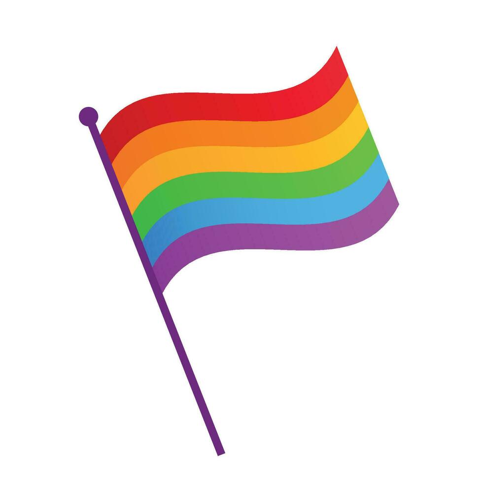 Vektor Regenbogen Flagge Vektor zum lgbtq Stolz Monat Konzept.