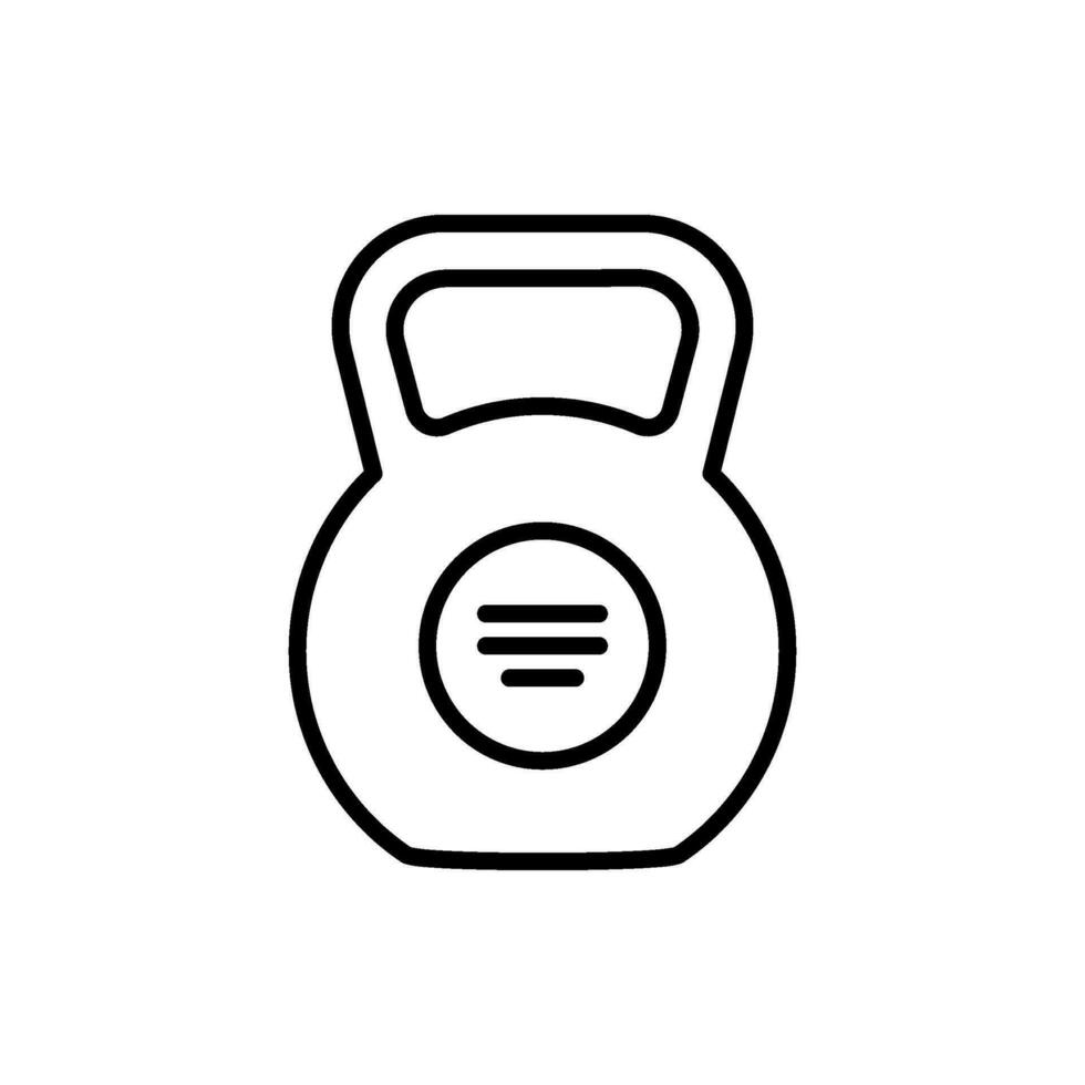 Kettlebell Symbol Vektor im Linie Stil