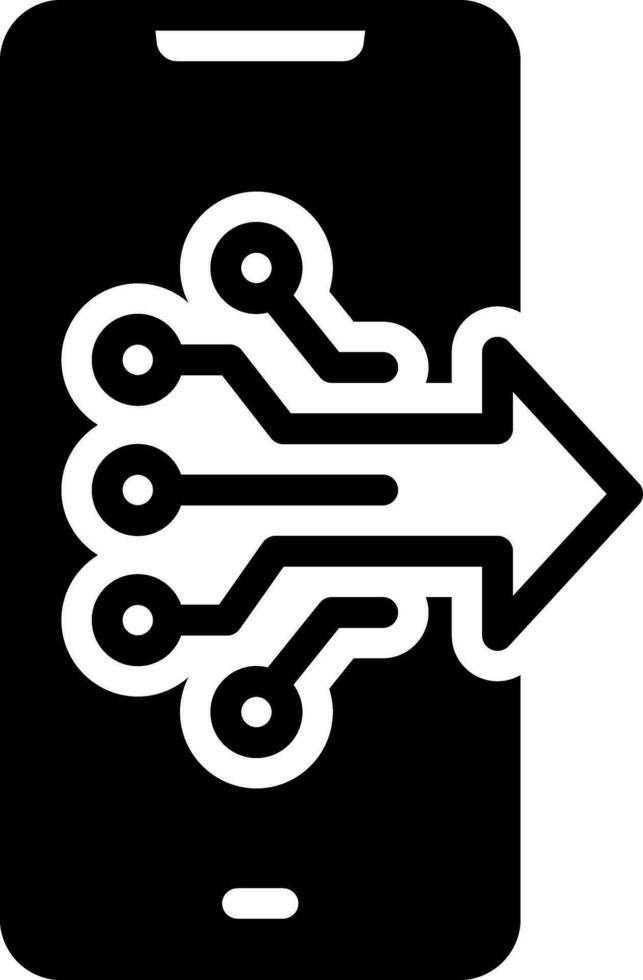 solide Symbol zum Digital vektor