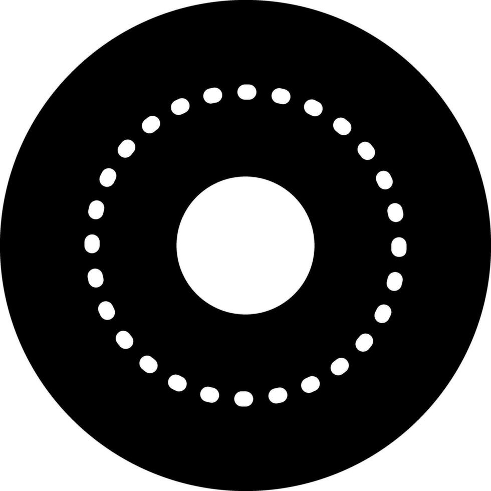 fast ikon för cirkel vektor