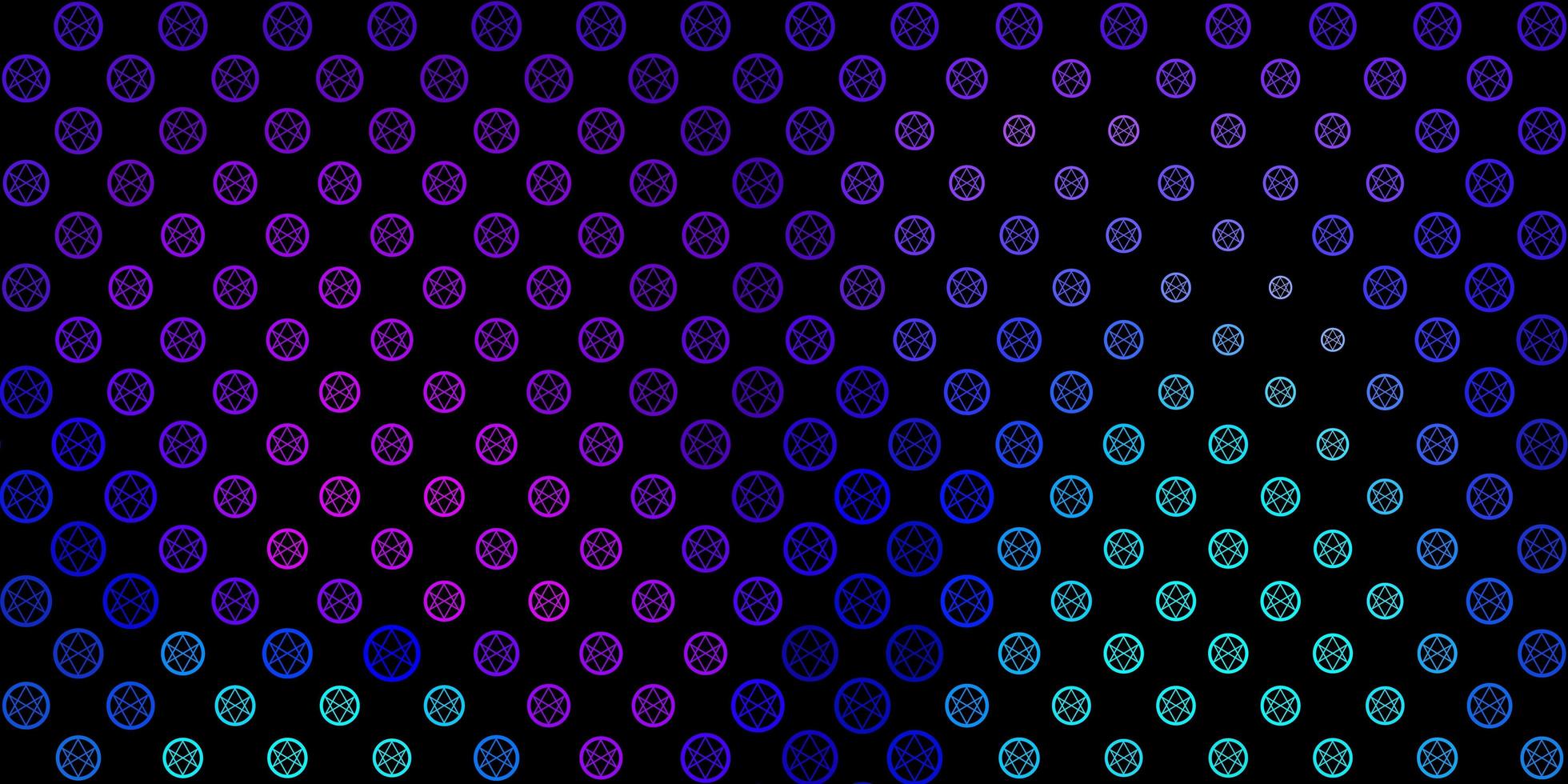 mörkrosa blå vektor mönster med magiska element