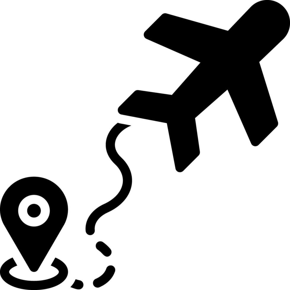 solide Symbol zum Fluggesellschaft vektor