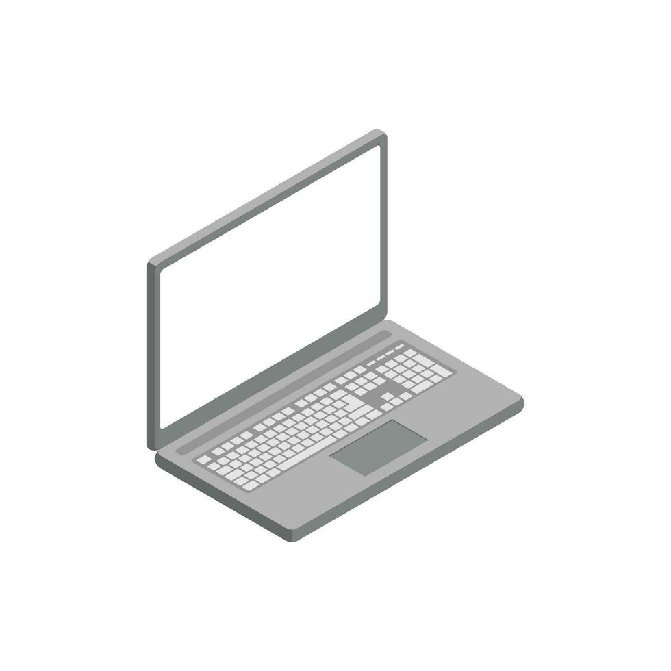 Vektor Laptop Design auf Weiß Hintergrund