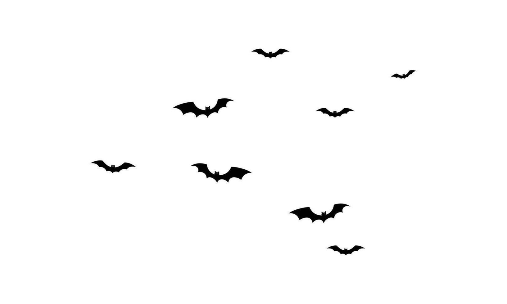 vektor halloween flygande fladdermöss. läskigt fladdermöss flock, kuslig Skräck vampyr bevingad djur- vektor bakgrund