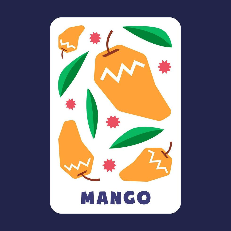 mango frukt dra av vektor illustration premie samling