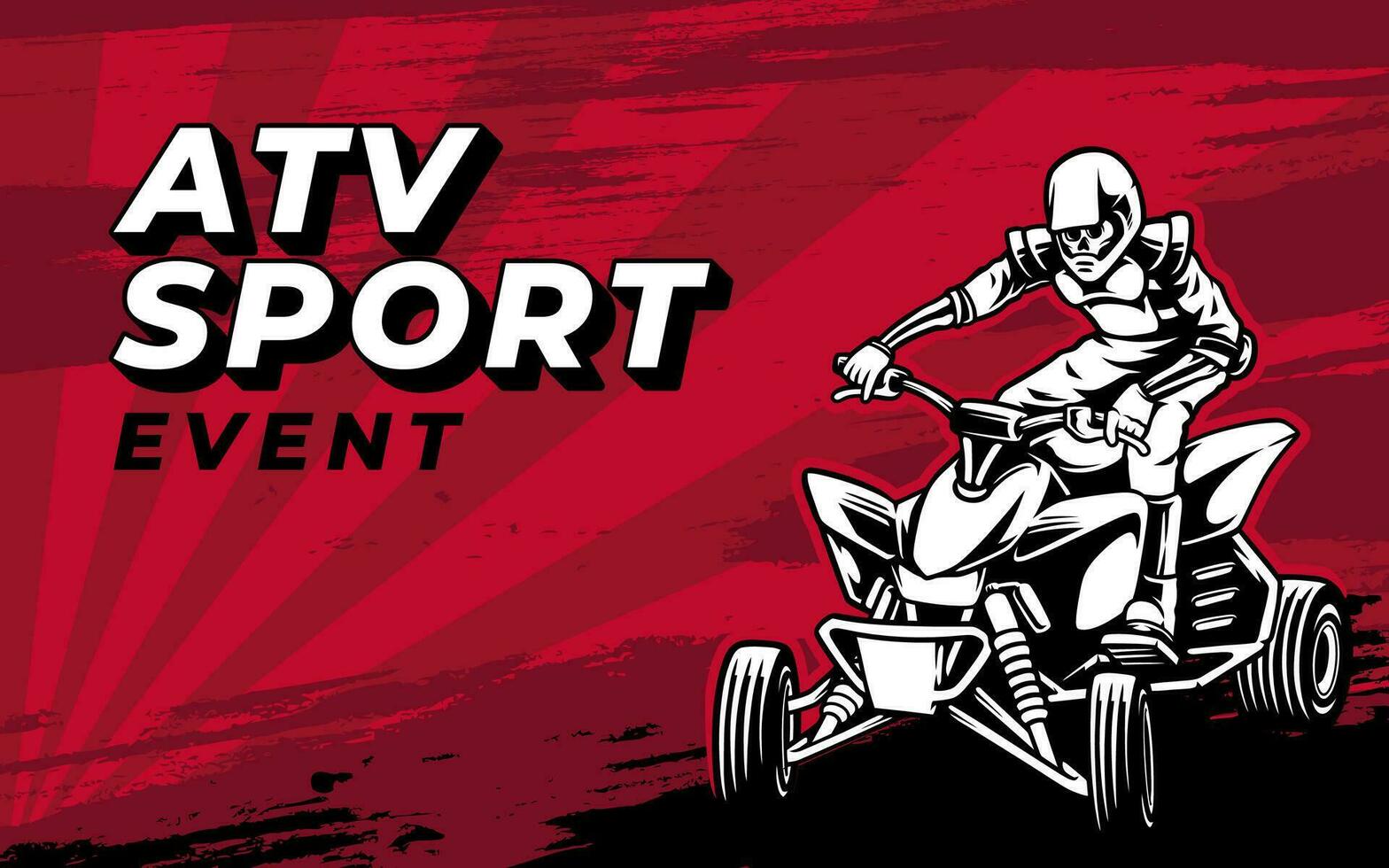 affisch av atv sport illustration vektor grafisk premie