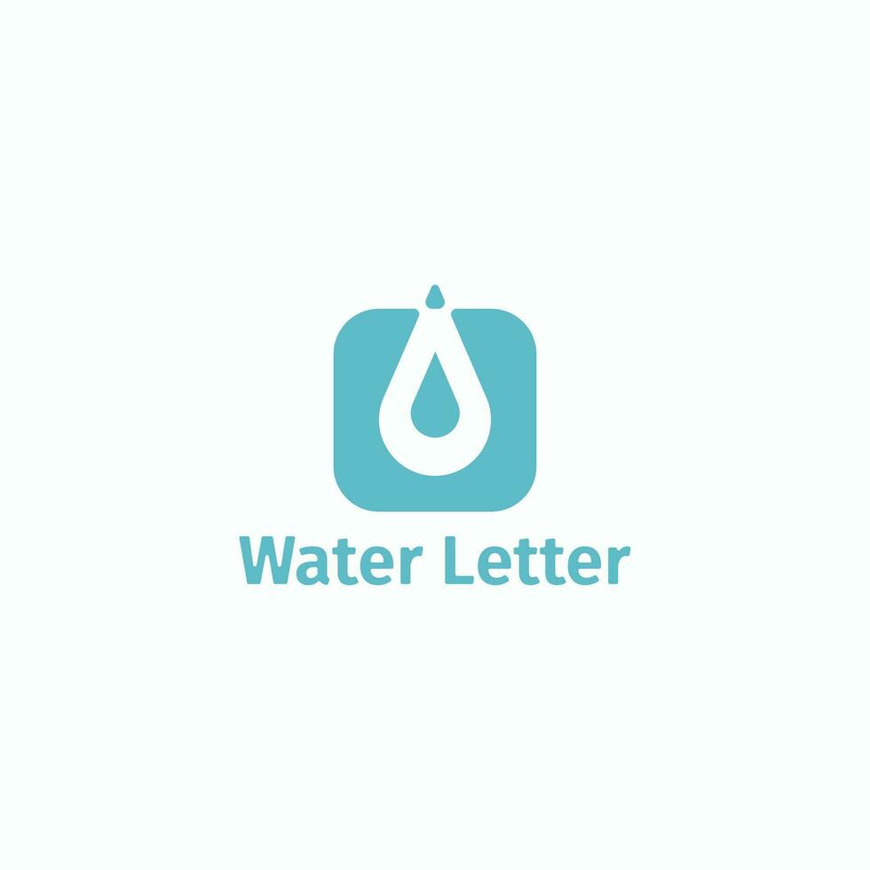 Platz Logo mit Negativ Raum von Wasser und ähnlich das Brief u. vektor