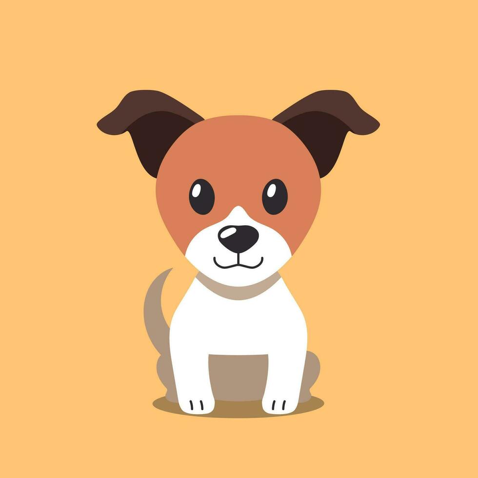 Karikatur süß Jack Russell Terrier Hund vektor