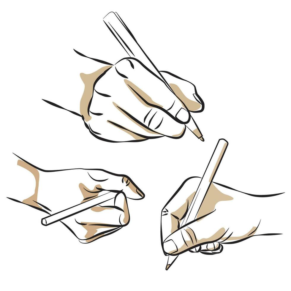 hand skrivning - vektor illustrationer