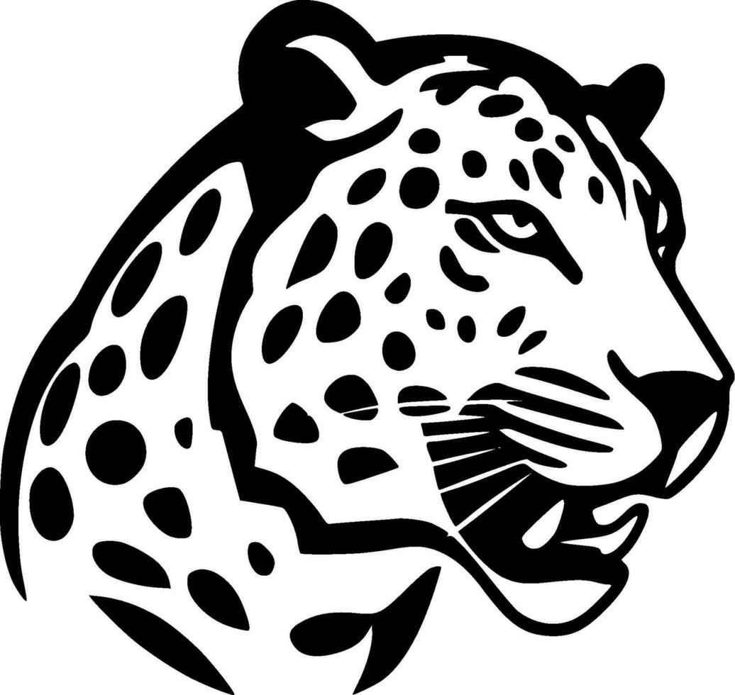 Leopard - - minimalistisch und eben Logo - - Vektor Illustration