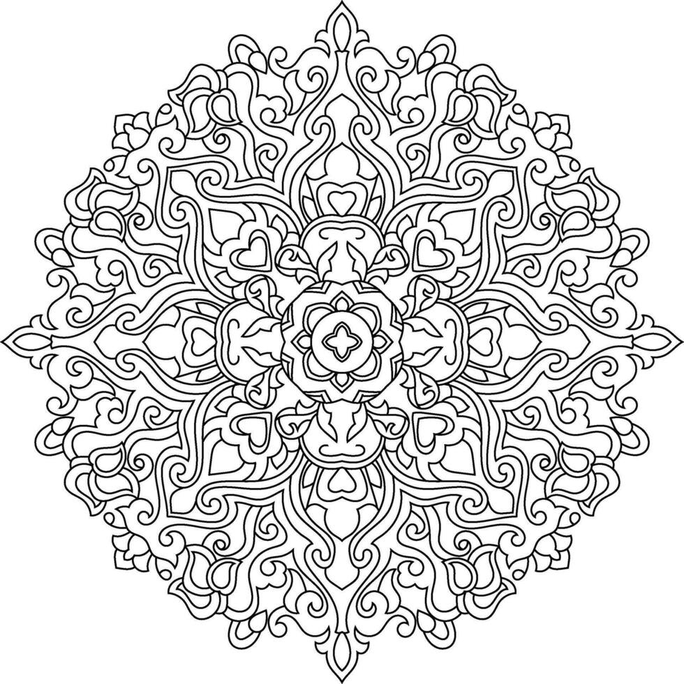 Mandala. ethnisch dekorativ Element. Hand gezeichnet Hintergrund. Islam, Arabisch, indisch, Ottomane Motive. vektor