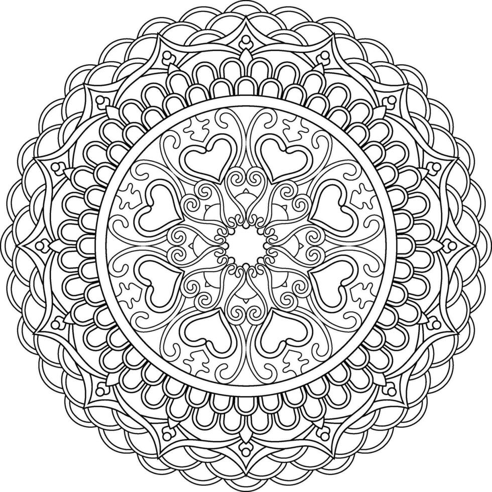 Mandala. ethnisch dekorativ Element. Hand gezeichnet Hintergrund. Islam, Arabisch, indisch, Ottomane Motive. vektor